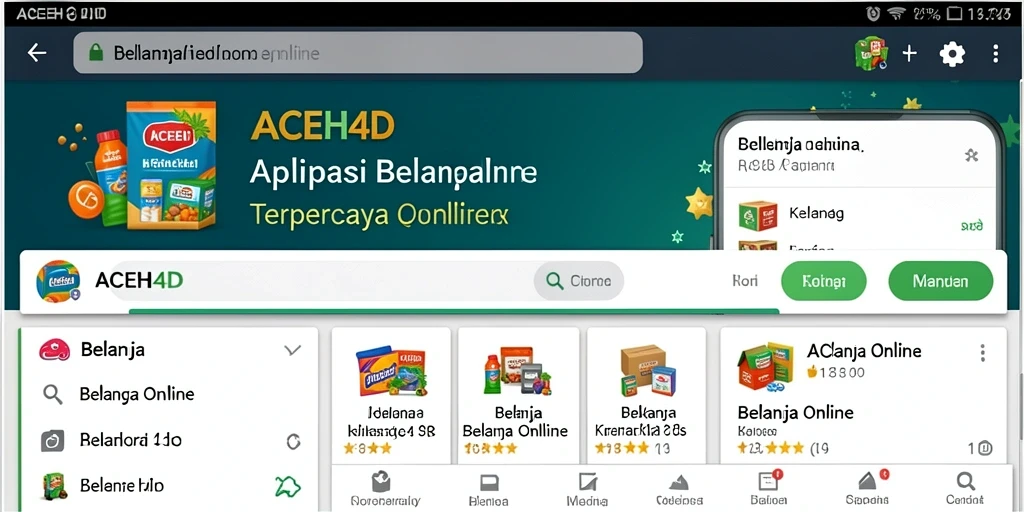 Tampilan antarmuka pengguna ACEH4D saat berbelanja online.
