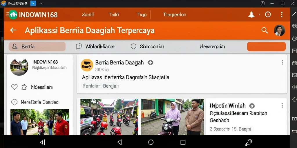Tampilan antarmuka utama INDOWIN168 yang informatif dan mudah dinavigasi.