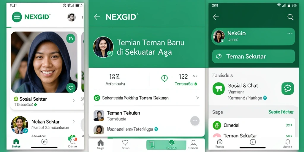Tampilan antarmuka pengguna NEXGID yang modern dan menarik.