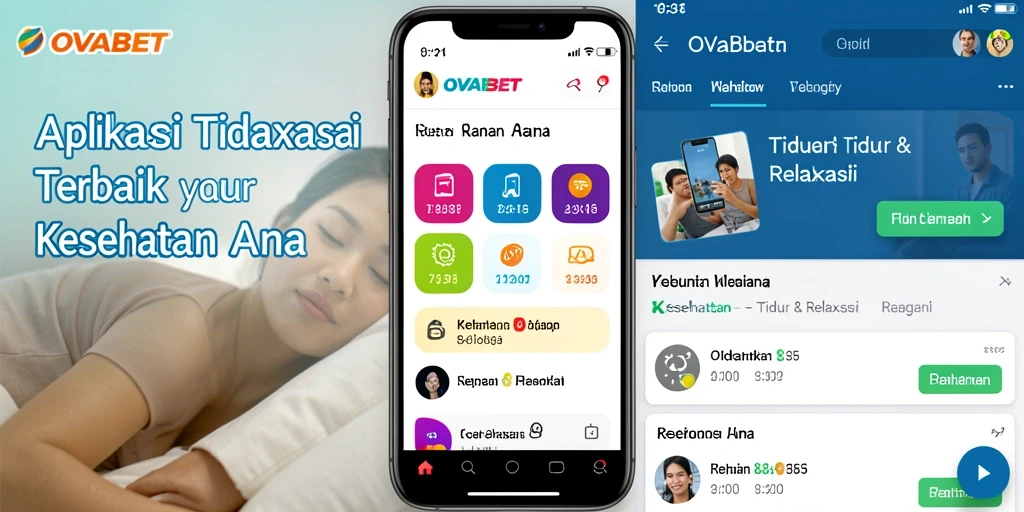 Screenshot antarmuka OVABET dengan fitur Tidur & Relaksasi yang menarik.