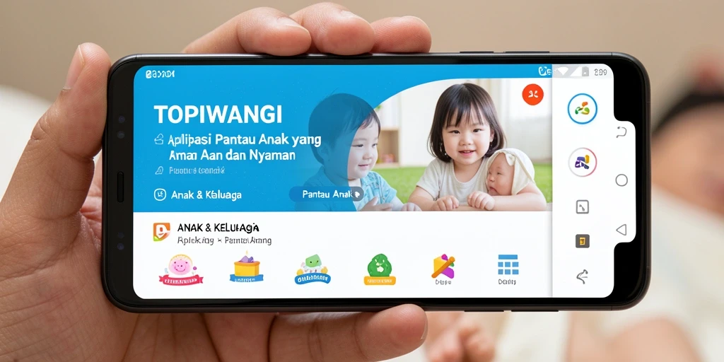 Tampilan antarmuka TOPIWANGI yang ramah anak.