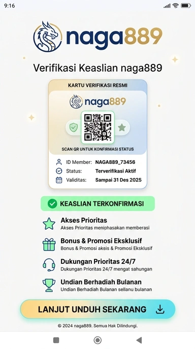 Tampilan kanal resmi naga889